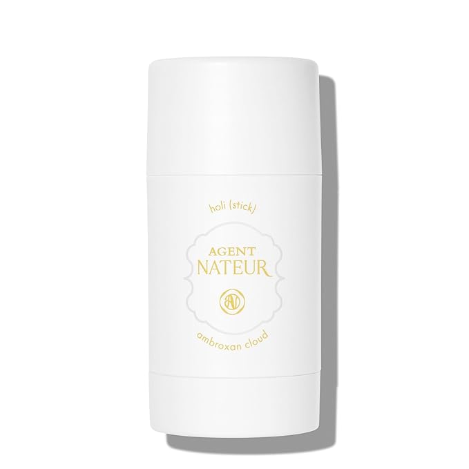 Agent Nateur - holi (stick) Ambroxan Cloud Natural Deodorant | Castor + Coconut Oil Beeswax | Aluminum-Free Non-Toxic Clean Skincare Crafted for All-Day Freshness (2.5 oz)