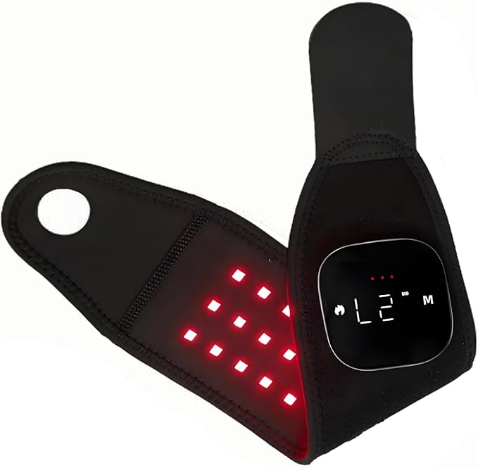 Cordless Red Light Therapy for Hands and Wrists Pain ReliefHands Free Red Light Therapy for Hand ArthritisWrist Pain Relief Vibration and Adjustable Heat Settings 5 Modes 3 Timer