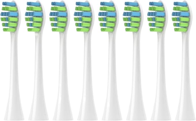 16PCS Replacement Brush Heads Compatible for 7AM2M AM101/AM105 Toothbrush Vacuum Soft Bristle Nozzles(16pcs White)