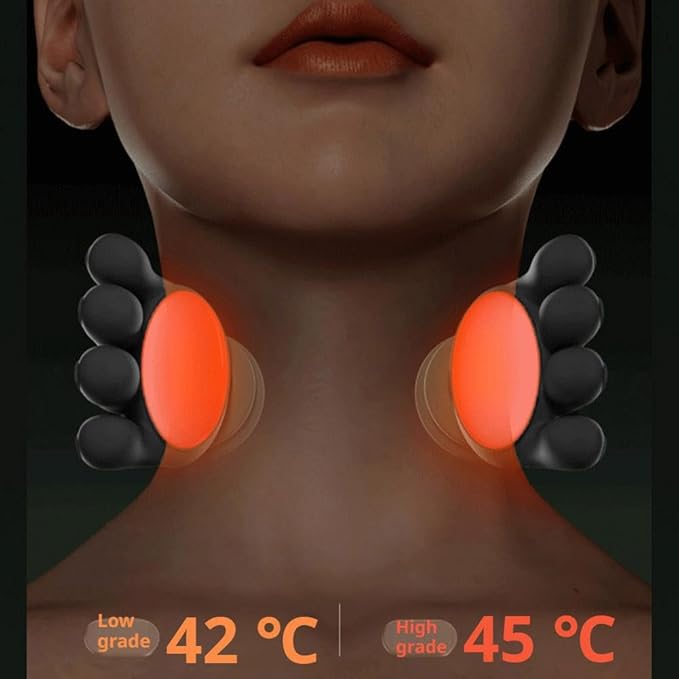 Neck Massager with Heat Shoulder Massager with Shiatsu 4D Kneading Deep Tissue Wireless Electric Shiatsu Back Shoulder Portable and Rechargeable for Home and Office