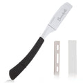Black Straight Razor W/Pack Of 10 Blades-R29bk