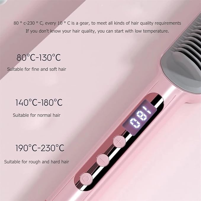 Electric Hair Straightening Comb Professional Heated Comb Wet Dry Use Hair Straightener Anti-scalding Hair Straight Curling