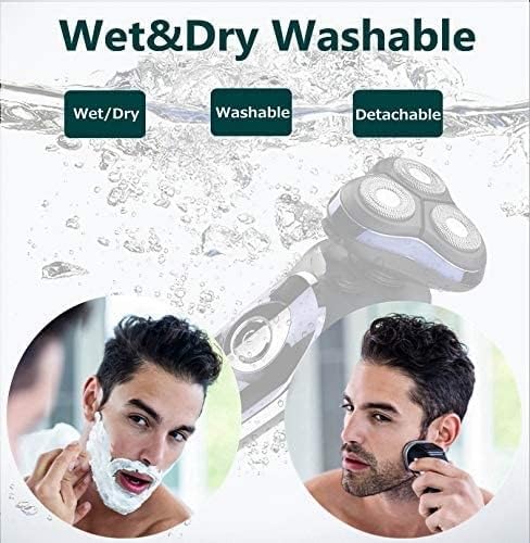 Head Shavers for Bald Men 4 in 1 Electric Shaver Hair Clippers Men's Rotary Shavers Rechargeable Razors Beard Nose Hair Trimmer Shaving Grooming Sets
