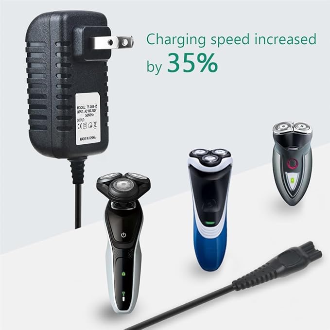 AC/DC Adapter Compatible with Electric Shaver 8900 S8950 S8950/81 S8950/90 Wet &amp Dry Edition Power Supply Cord Cale PS Charger Mains PSU