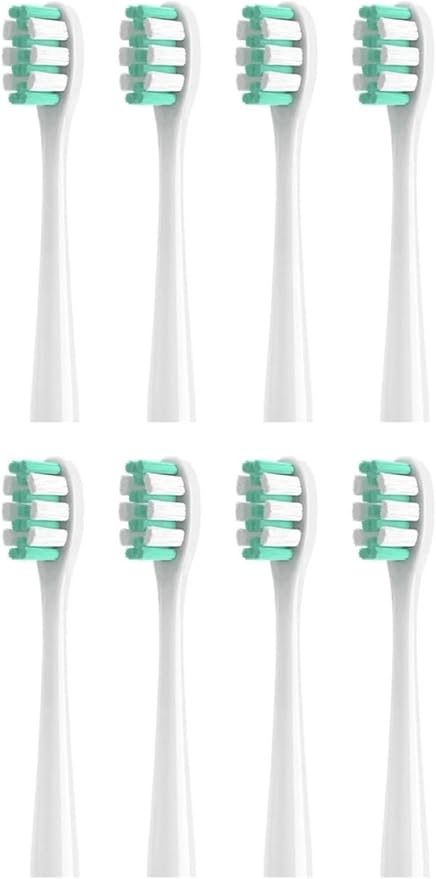 Replacement Toothbrush HeadCompatible for Nandme NX7000 Sonic Electric Soft Bristle Tooth Brush8/16pcs(8WHITE Clean Type)
