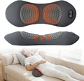3-in-1 Electric Back Massager with Vibration &amp Traction: Smooth Spine Triple Fusion Back Massager Pillow - Stress Relief for Home Office and Travel (Light Gray)