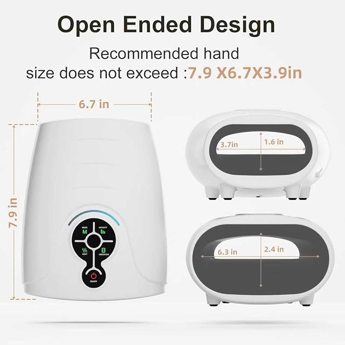 AERLANG Hand Massager Hand Massage Machine with Heat and Compression Cordless Electric Hand Massager for Arthritis and Carpal Tunnel Birthday Gifts for Women Men mom Husband Gifts Gray-White