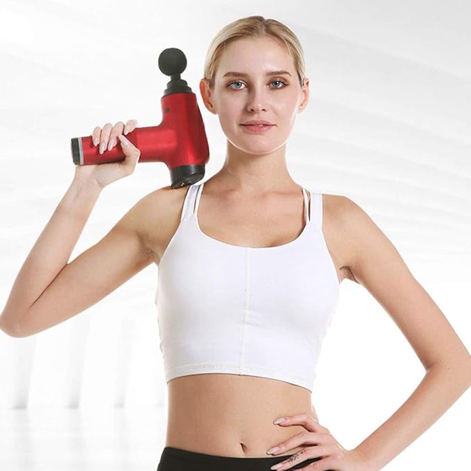 Massage Gun Muscle Massager Professional Deep Tissue Massage Gun with 5 Massage Heads 6 Speed High-Intensity Vibration Rechargeable Massage Gun for Gym Office Home Post-Workout Pain ReliefB