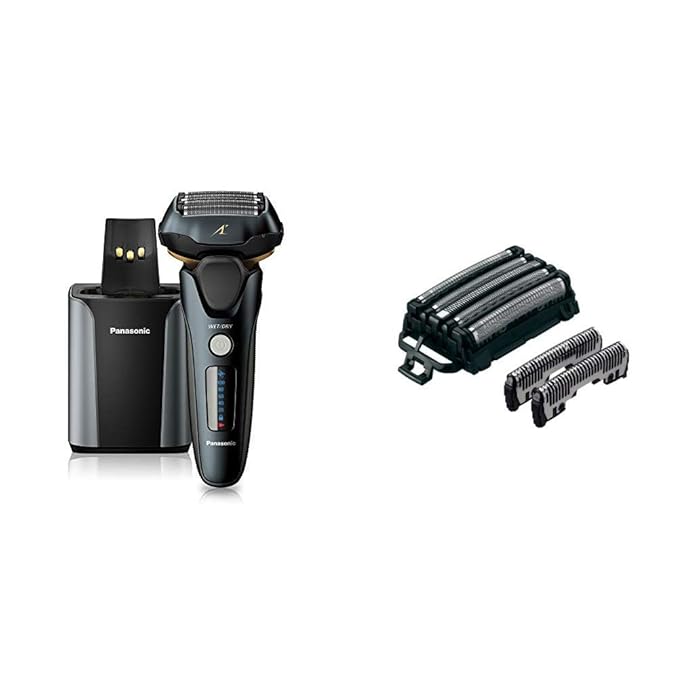 Panasonic Arc5 wet/Dry Electric Shaver &amp Trimmer for Men 16-D Flexible Pivoting Head &amp Auto Cleaninwith WES9032P Men's Electric Razor Replacement Inner Blade &amp Outer Foil Set