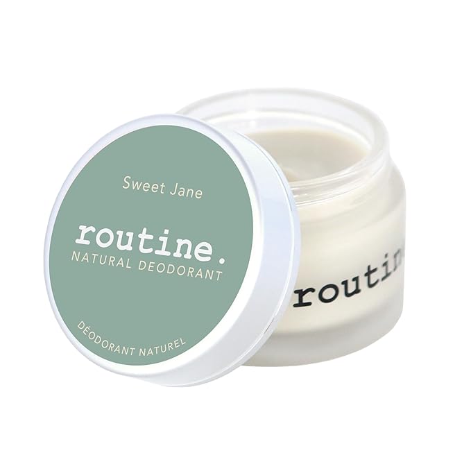 Routine. Natural Deodorant (2 Fluid Oz.) Sweet Jane | Aluminum Free Natural Deodorant for Women &amp Men | Vanilla Rose Cinnamon &amp Tonka (Cream Jar Formula)