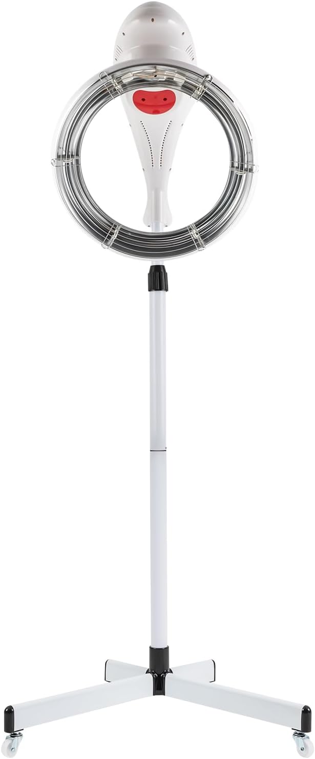 Stand Hair Dryer Orbiting Rotating Hair Processor Perm Styling for Salon Home Use (White)