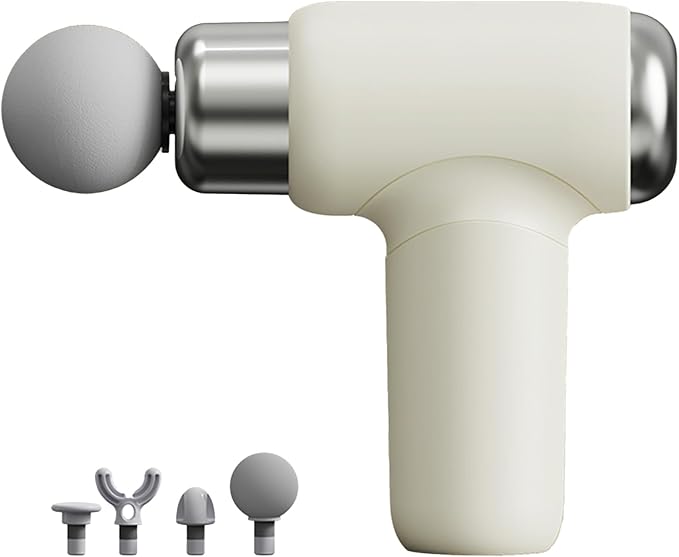 Electric Back Massager Handheld Deep Massager Muscle Relaxation Long Handle Big Cordless Rechargeable with Multiple Speeds White