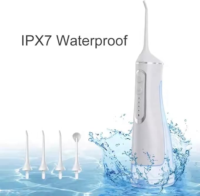 Portable Cordless Water Flosser – 320ml Oral Irrigator for Teeth Cleaning | USB Rechargeable IPX7 Waterproof 1400–1800 Pulses/Min | Travel-Friendly Dental Floss Device for Braces &amp Gums