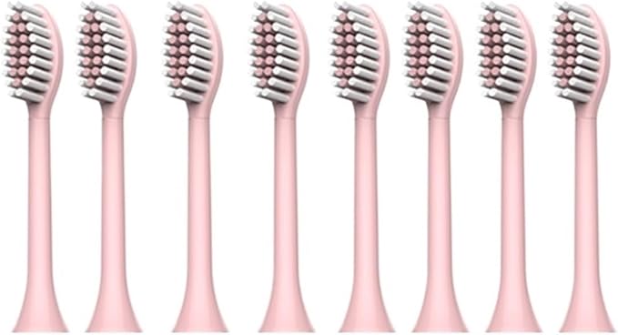 Compatible for N100 N105 Toothbrush Replacement Brush Head（8pcs）(Pink Brush head8)