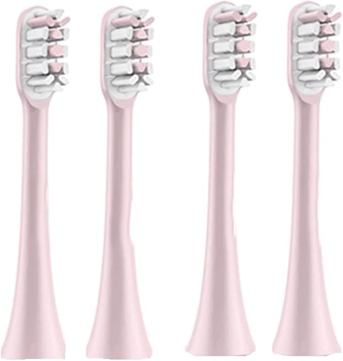 4pcs Toothbrush Heads ReplacementCompatible for SOOCAS X1 X3 X3U X5 Teeth Brush Replacement Heads(Pink 4 pcs)