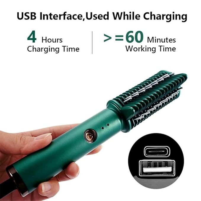 WJREGG Hair Brush Straightening Brush Hair Straighteners Straightening Brush Hair Brush Straightener Hair Curler Hair Comb Cordless