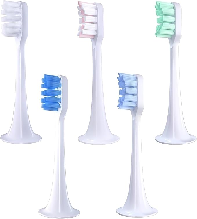 Replacement Brush Heads Compatible with Mijia T300 Replacement Electric Toothbrush Heads Nozzles Clean Protect Soft Bristle(10pcs White)