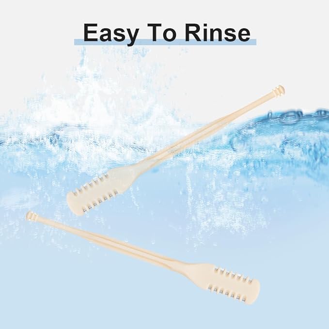 KAMOJI 2026 New Nasal Hair Cutter Set 360° Rotating Portable Manual Nasal Hair Remover Upgrade Double-Sided Nose Hair Trimmer with Ear Picker Suitable for Men and Women (Begie 3Pcs)