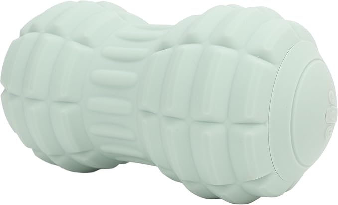 Electric Massage Roller Vibrating Peanut Ball for Back Neck Muscle Pain Relief Tactile Nodule Design 4 Vibration Speeds Auto Power Off Type C Charging for Myofascial