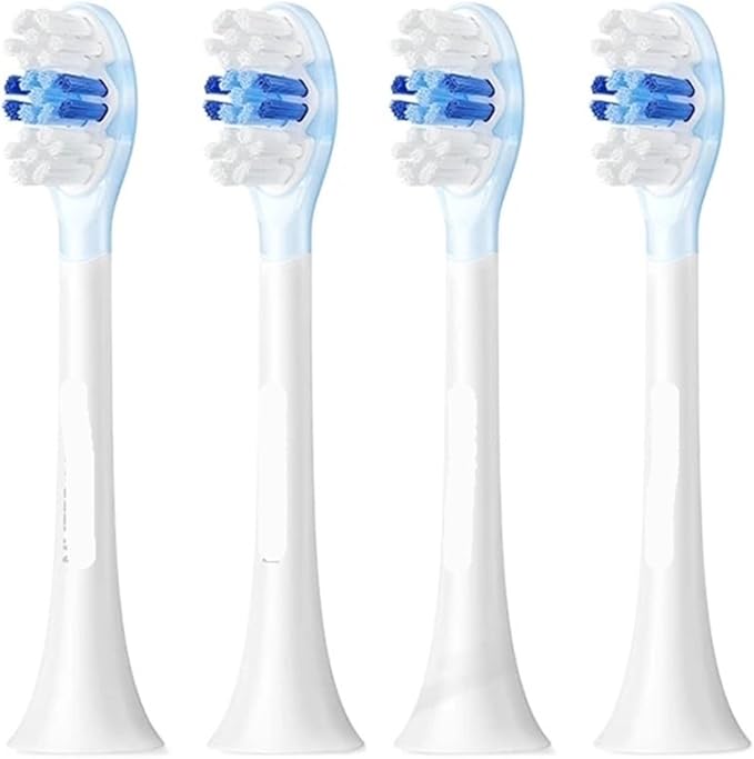 Replacement Brush Heads Compatible for Sonic Toothbrush X3S X5 X1 X3 X3U Teeth Cleaning(White 4 pcs)