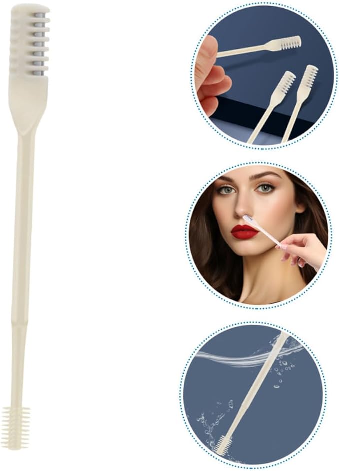60pcs Manual Nasal Hair Trimmer Portable Nose Hair Cutter for Men and Women Dual- Design for and Precise Nose Removal