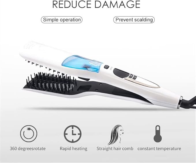 Hair Straightener Hair Straightening Iron with Ceramic Plate LCD Display and Adjustable Temperature Heats Up Fast Suitable for All Hair Types