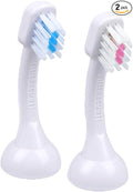 Emmi-dent Metallic/Professional 2-Pin Bristle-Head Attachments - Electric Toothbrush Replacement Heads. Cleans with Ultrasound Waves (Kids/Young Adult 2 Pack)