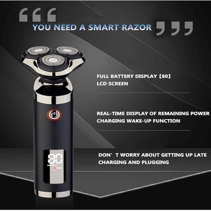 Electric Razor for Men's Digital Display Electric Shaver for Men Whole Body Washing Electric Razor Beard Knife USB Charging Mens Shavers