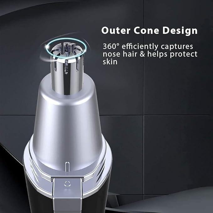 Nose and Ear Hair Trimmer Portable Nose Hair Trimmer for Men and Women Battery-Operated Stainless Steel Head Easy to Clean