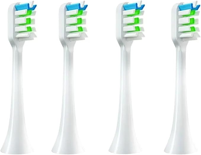 4PCS Replacement Brush HeadsCompatible for SOOCASX3/X3U/X5 Electric Toothbrush(4White)