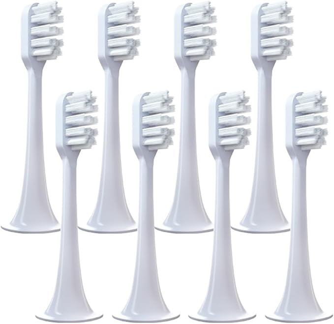 Replacement Toothbrush HeadsCompatible for Xiaomi T300 T500 Electric Teeth Brush(8 Soft White)