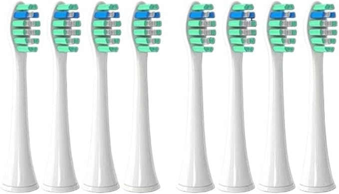 Compatible for Philips Sonicare Toothbrush Brush Head Replacement Heads HX3/HX6/HX9 Series HX3210/3211/6150/6500/6510/6530/9342/6730(8P2)
