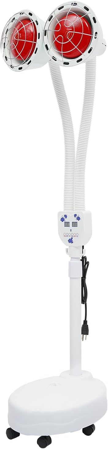 275W Infrared Red Heat Light Adjustable Red Light Temperature Infrared Light Therapy Therapy Bulb Lamp Pain Relief Floor Stand 110V