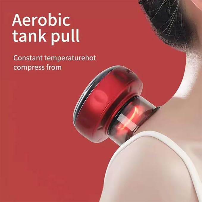 Professional Cupping and Gua Sha Tool Therapy Device Digital Led Display Portable Moxibustion Care Massager for Body Skin Care Back Massager for Pain Relief Deep Tissue Relaxation and Comfort