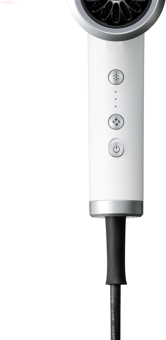 YA-MAN SPA Styler Blow Dryer + Scalp MassageIonic Reset Technology Hair Dryer with Diffuser Attachment - Quiet Lightweight and Powerful (White)
