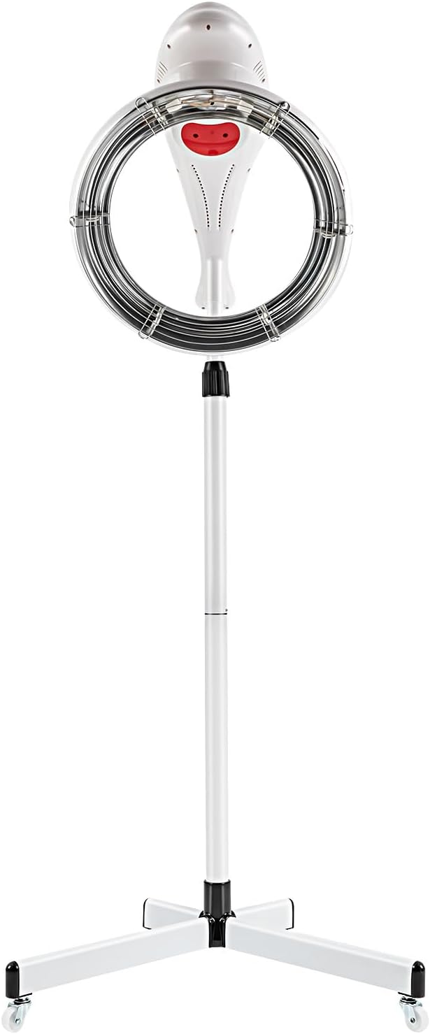 3 in 1 Orbiting Hair Dryer 950W 360° Orbiting Rotating Hair Processor Standing Professional Drying Perming Machine for Salon and Home Hair Care Height/Temperature Adjustable (White)