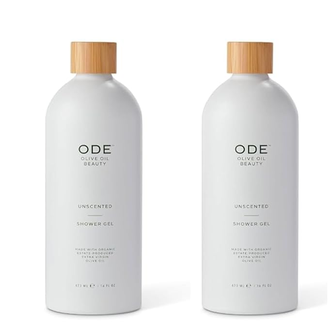 McEvoy Ranch Unscented Shower Gel &amp Bubble Bath (2-pack) by ODE Olive Oil Beauty Foaming Wash Organic Extra Virgin Olive Oil Hydrate While You Cleanse California Made