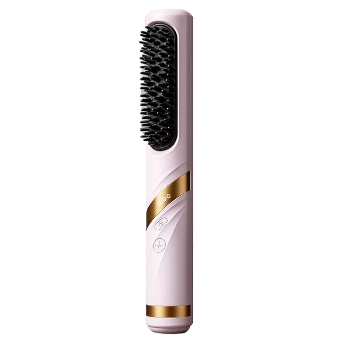 Taro Hair Straightener Brush With Cold Air 2-In-1 Styling Comb For Women 3 Heat Levels Lightweight 9 Oz For Quick Straightening &amp Curling