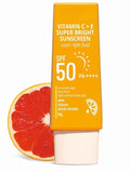 Vitamin C &amp E Sunscreen SPF 50 PA+++ Water-Light Face Sunscreen with UVA/UVB Protection Lightweight Formula for All Skin Types 50 g.