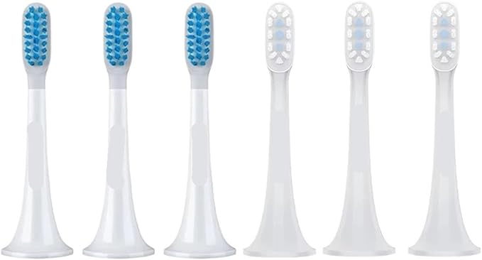 3/6PCS Compatible for Mijia T300 T500 Sonic Electric Toothbrush Head Teethbrush Replacement Heads Acoustic Oral Hygiene Clean(3PCS Sensitive Heads)