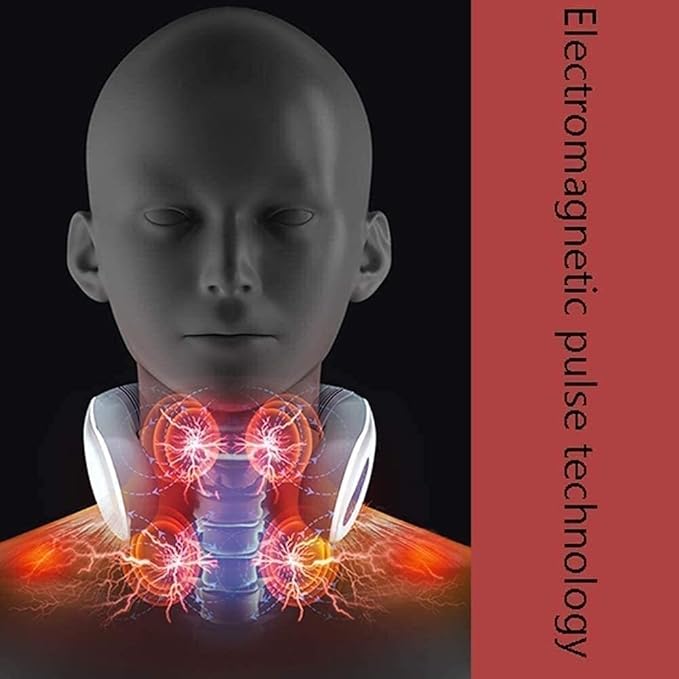 Neck Massagerwith Heat Kneading Massager ShawlElectric Pulse Deep Tissue Neck MassageSuitable for Home OfficeWorkLeisure are Applicable