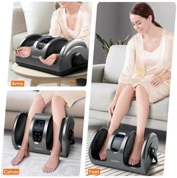 Foot Massager with Heat &amp Remote 5-in-1 Reflexology System Foot Massage Machine US Warehouse