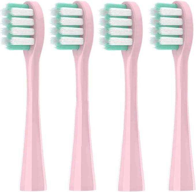 12Pcs Replacement Brush Heads Compatible for Toothbrush Head Deep Clean Type/Soft Bristle(Soft Hair Pink)
