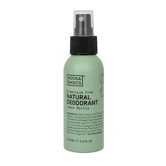 Aluminium Free - Organic Spray Deodorant - Lemon Myrtle - 100ml - Handcrafted in Noosa - Australia