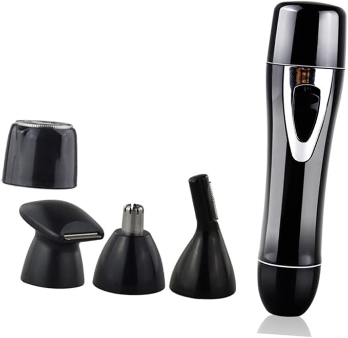 3pcs Nose Hair Trimmer Multi-Function USB Rechargeable Hair Removal Tool for Men and Women Compact Black Convenient and Portable Grooming