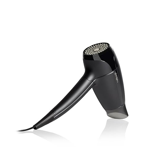 ghd Flight+ Travel Hair Dryer ― 1300w Professional Portable Hair Volumizer Suitcase Friendly Lightweight Powerful and Compact Blow Dryer with Luxurious Travel Case ― Black