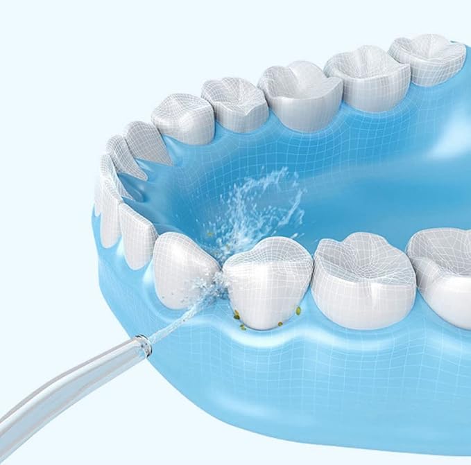 Water Flosser Oral irrigator for Teeth Cleaning 4 Pressure Modes- Rechargeable Oral Irrigator Waterproof Design - with a Powerful Battery for Home&ampTravel (Color : Gray)
