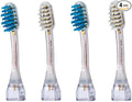 Emmi-dent Platinum 4-Pin Braces Bristle-Head Attachments - Electric Toothbrush Replacement Heads. Cleans with Ultrasound Waves. (Braces 4 Pack)
