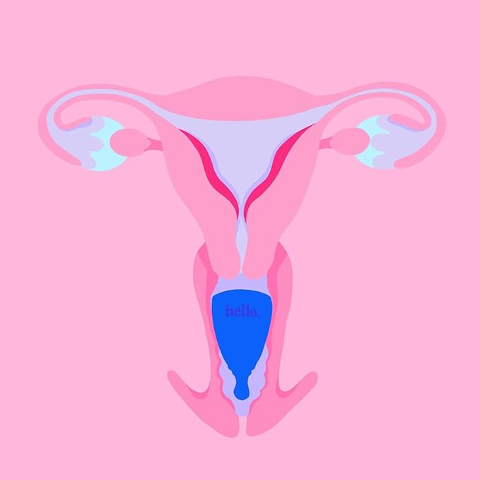 Cup High Cervix Menstrual Cup | Award Winning Reusable Soft Flexible Alternative to Pads &amp Tampons | Sustainable Feminine Hygiene | Leak Proof | Holds 34ml 45mm Diameter 78mm L (Large)
