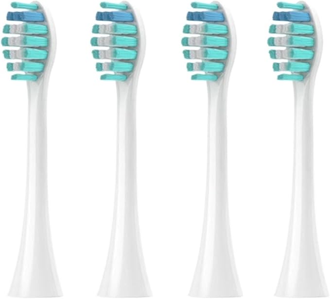 Compatible with FELFRI FTB-002 Electric Toothbrush Head Vacuum Brush with Dust Cover Bristles and Replaceable Nozzle(4PCS White)